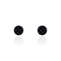 Boucles D'oreilles Puces Phebus Him Classique Acier Blanc - Clous d'oreilles Homme | Marc Orian