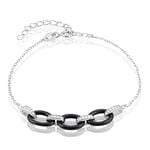 Bracelet Nowell Argent Blanc Oxyde De Zirconium Et C&eacute;ramique - Bracelets fantaisie Femme | Marc Orian