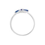 Bague Petale Or Blanc Saphir Et Diamant - Bagues fian&ccedil;ailles Femme | Marc Orian