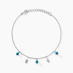 Bracelet Darcie Argent Blanc Turquoise - Bracelets fantaisie Femme | Marc Orian