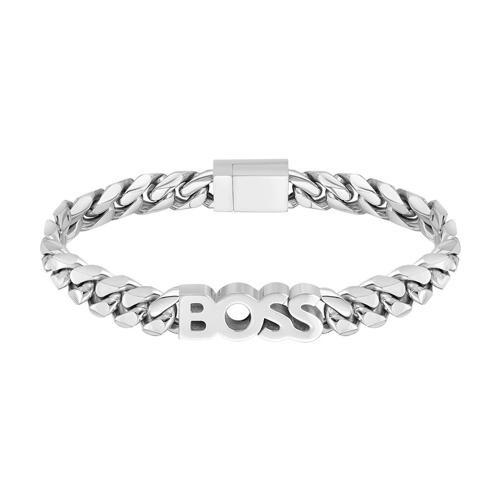 Bracelet Boss Kassy Acier Blanc - Bracelets chaînes Homme | Marc Orian