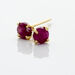 Boucles D'oreilles Puces Elea Serti Griffe Or Jaune Rubis - Puces Femme | Marc Orian