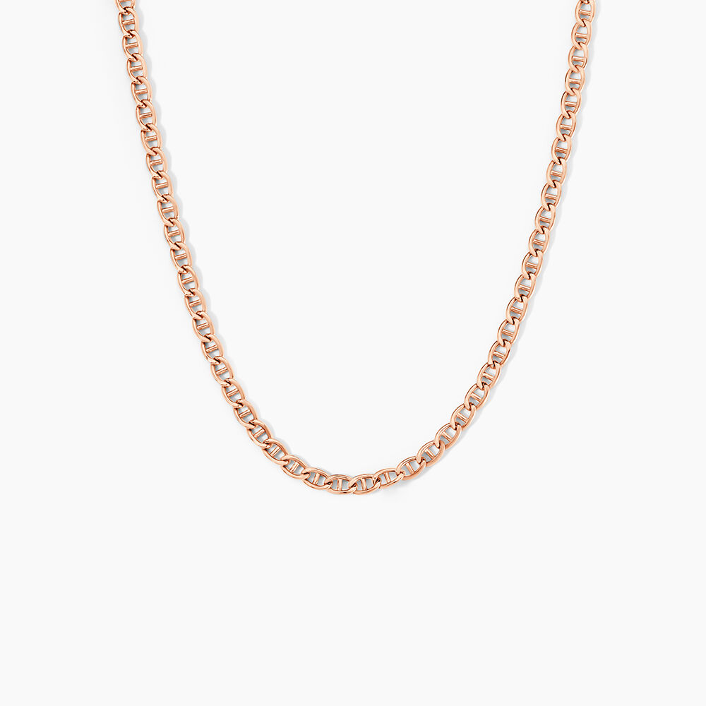 Collier Capucin Or Rose Maille Marine Plate - Chaines Femme | Marc Orian
