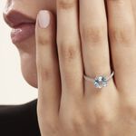 Bague Or Blanc Terese Topaze Oxydes De Zirconium - Bagues pierres fines Femme | Marc Orian