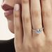Bague Or Blanc Terese Topaze Oxydes De Zirconium