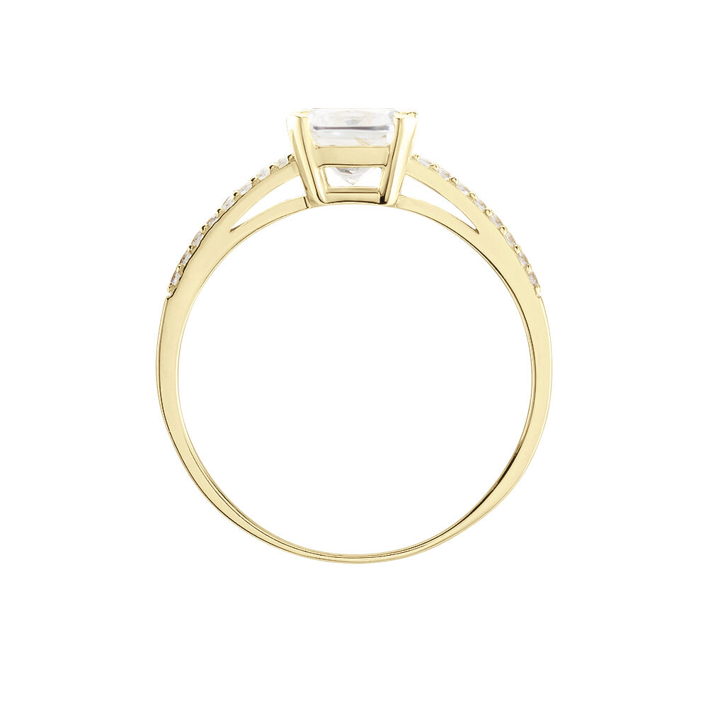 Bague Solitaire Or Jaune Beline Oxyde De Zirconium - Solitaires Femme | Marc Orian