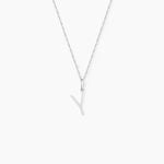 Pendentif Ionia Lettre Or Blanc - Pendentifs Famille | Marc Orian