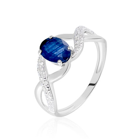 Bague Jess Or Blanc Saphir Et Diamant - Bagues Solitaire Femme | Marc Orian