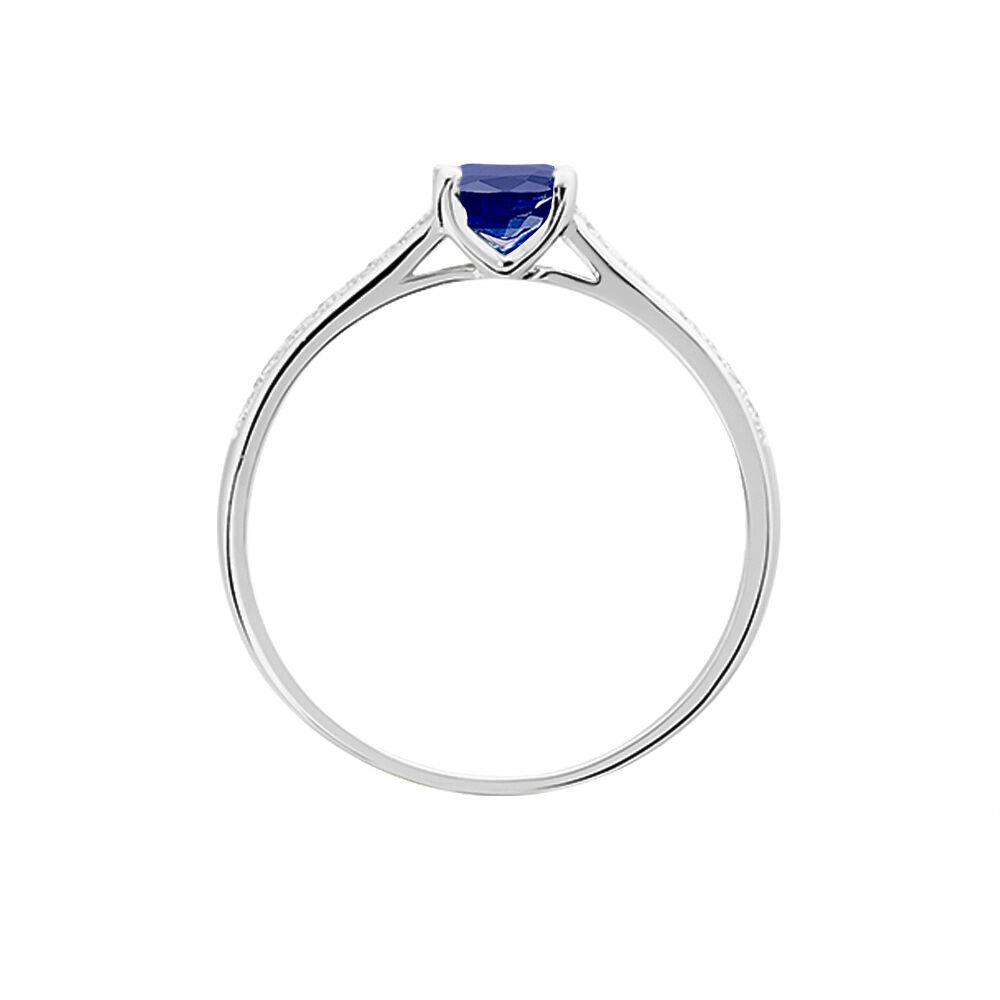 Bague Crista Or Blanc Saphir Et Diamant - Solitaires Femme | Marc Orian