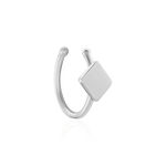 Boucles D'oreilles Puces Nazra Argent Blanc - Puces Femme | Marc Orian