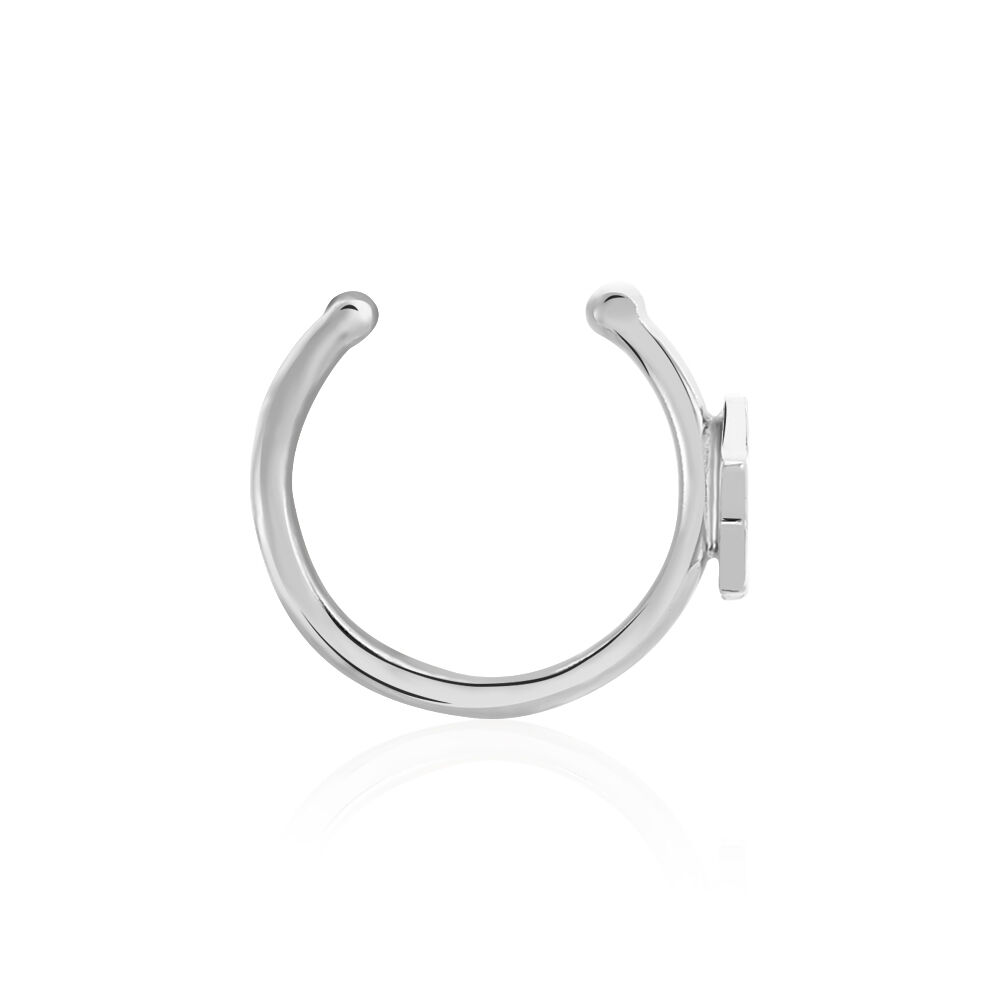 Bague D'oreille Puce Unitaire Astre Argent Blanc - Puces Femme | Marc Orian