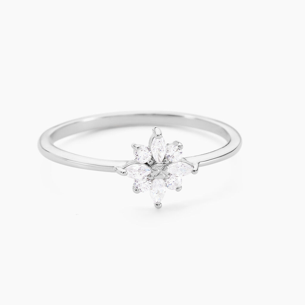 Bague Eclat Argent Blanc Oxyde De Zirconium - Bagues avec pierre Femme | Marc Orian