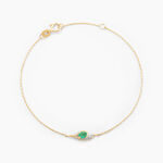 Bracelet Emotion Or Jaune Emeraude Diamant - Bracelets cha&icirc;nes Femme | Marc Orian