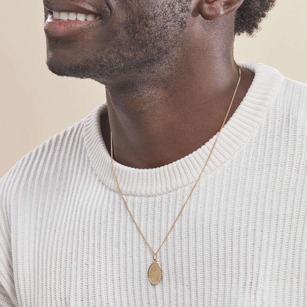 Pendentif Or Jaune Vierge A L'enfant - Bijoux personnalisés Famille | Marc Orian