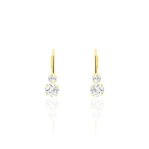 Boucles D'oreilles Pendantes Gulbeyaz Or Jaune Oxyde De Zirconium - Boucles d'oreilles Pendantes Femme | Marc Orian