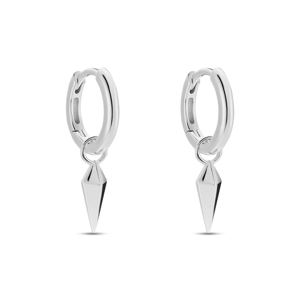 Cr&eacute;oles Trana Argent Blanc - Boucles d'oreilles pampille Femme | Marc Orian