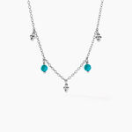 Collier Adiva Argent Blanc Turquoise - Colliers avec pierres Femme | Marc Orian