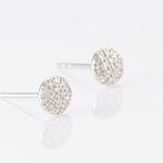 Boucles D'oreilles Puces Teani Or Blanc Diamant - Puces Femme | Marc Orian
