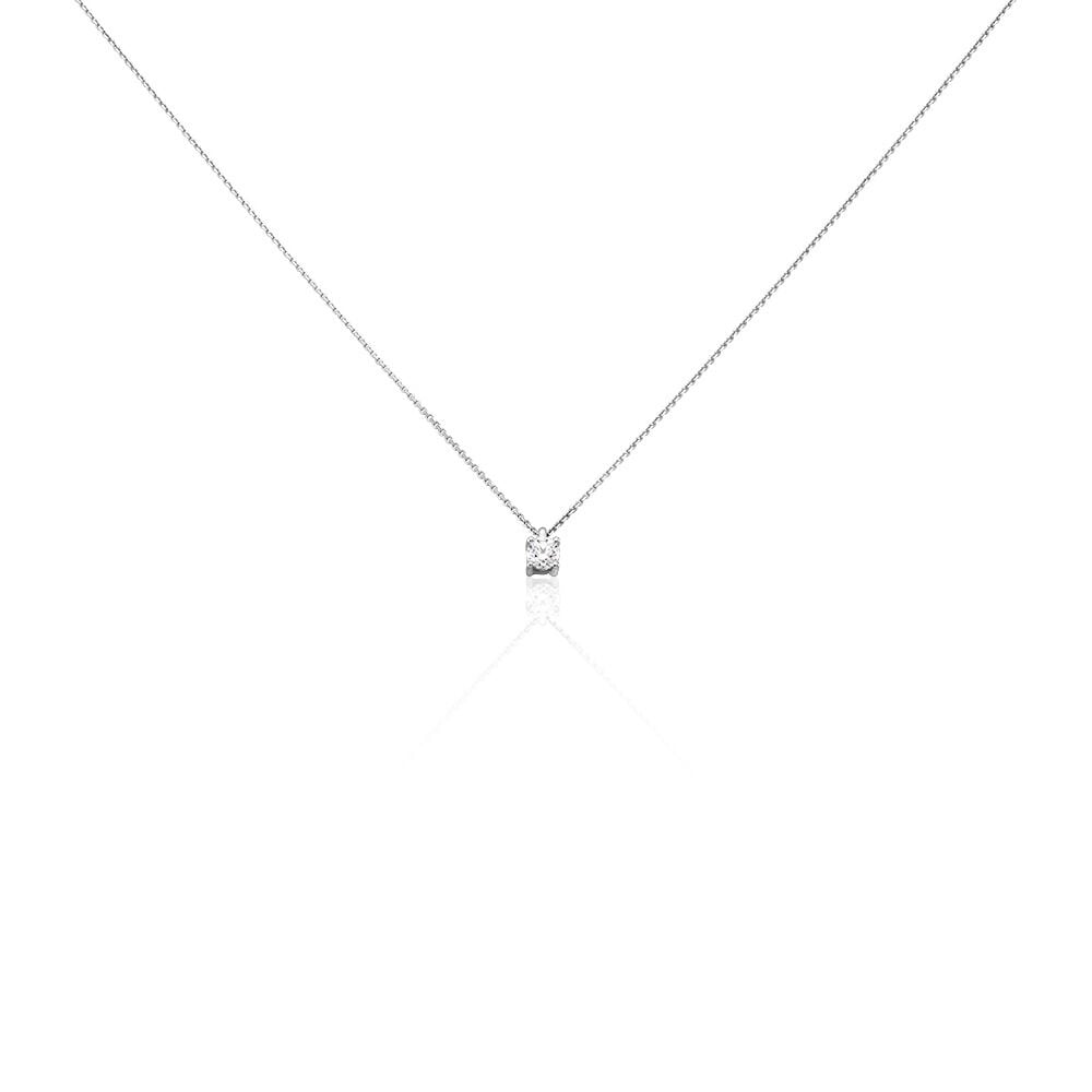 Collier Elfa Or Blanc Diamant - Colliers avec pierres Femme | Marc Orian