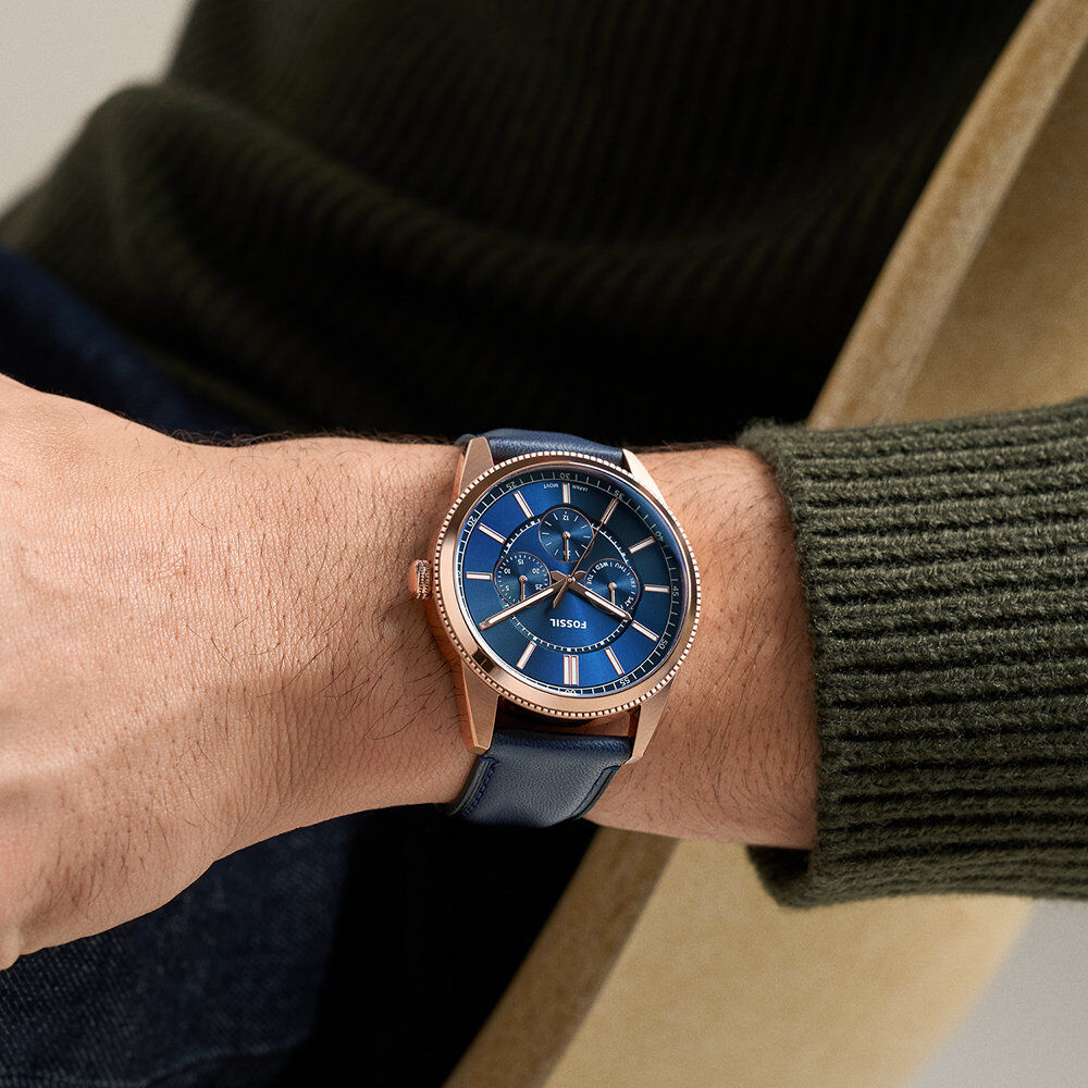 Montre Fossil Pearson Bleu - Montres &eacute;tanches Homme | Marc Orian