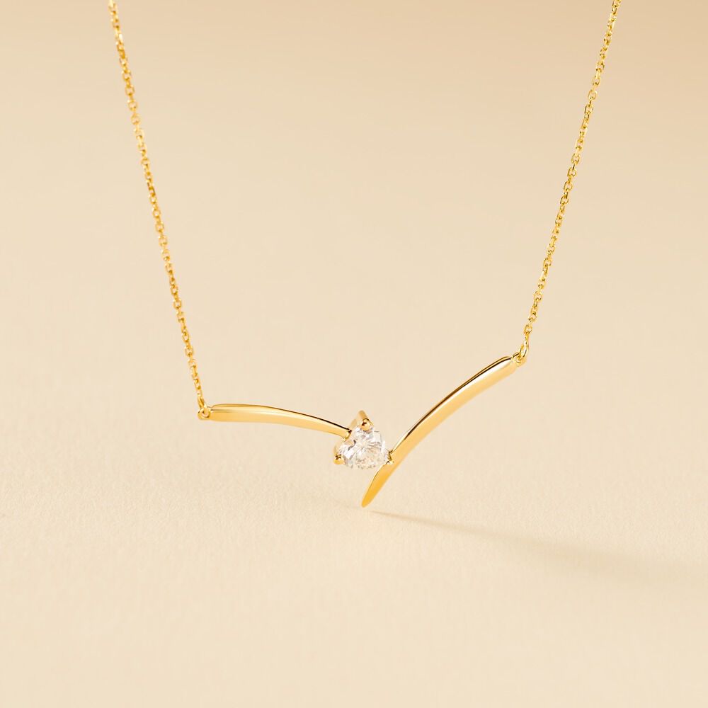 Collier Valeriana Or Jaune Oxyde De Zirconium - Colliers avec pierres Femme | Marc Orian