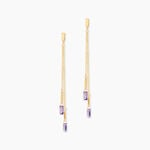 Bijoux D'oreilles Lavender Or Jaune Am&eacute;thyste - Pendantes Femme | Marc Orian