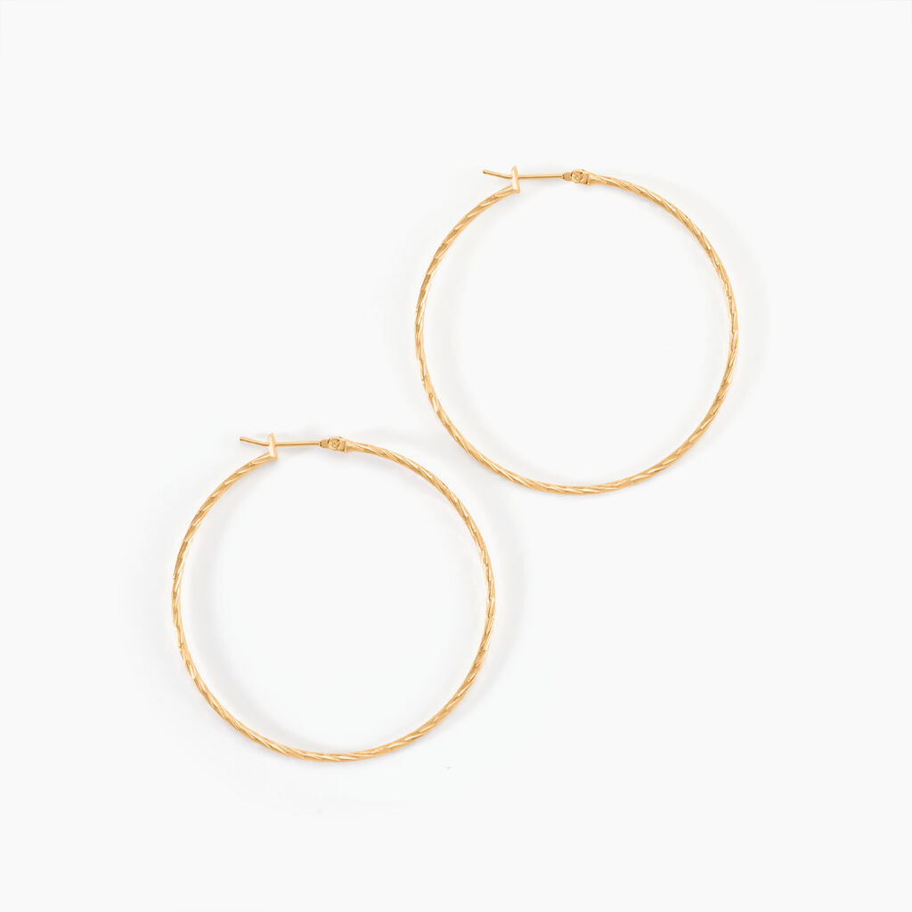 Cr&eacute;oles Anusha Plaqu&eacute; Or Jaune - Cr&eacute;oles Femme | Marc Orian