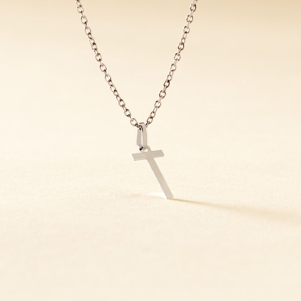 Pendentif Ionia Lettre Or Blanc - Pendentifs Famille | Marc Orian