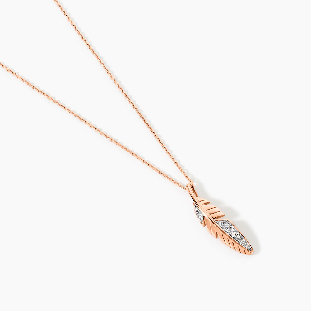 Collier Clodie Or Rose Diamant - Colliers avec pierres Femme | Marc Orian