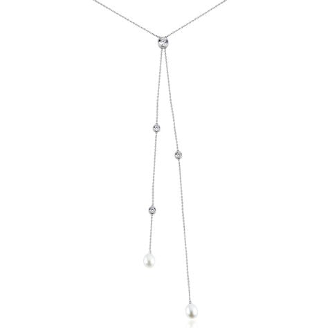 Collier De Dos Indigo Argent Perle De Culture Oxyde - Colliers avec pierres Femme | Marc Orian