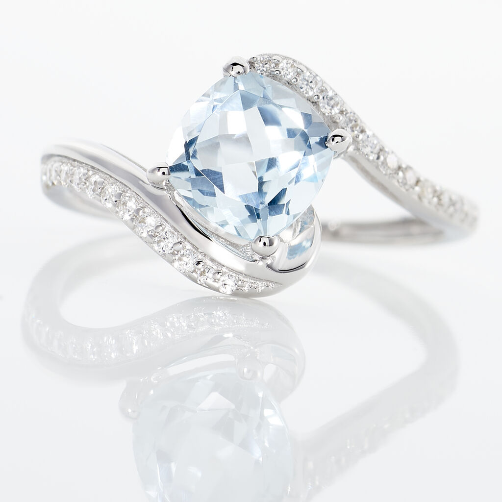 Bague Maria-serena Or Blanc Topaze Et Oxyde De Zirconium - Bagues Femme | Marc Orian