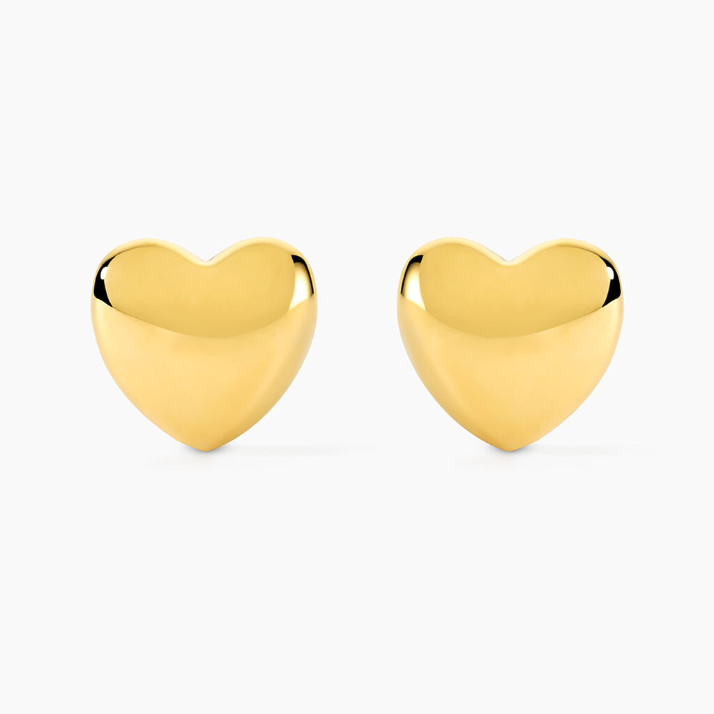 Boucles D'Oreilles Puces Ionna Acier Jaune - Puces Femme | Marc Orian