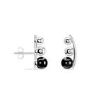 Bijoux D'oreilles Cleya Argent Blanc C&eacute;ramique - Piercings d'oreilles Femme | Marc Orian
