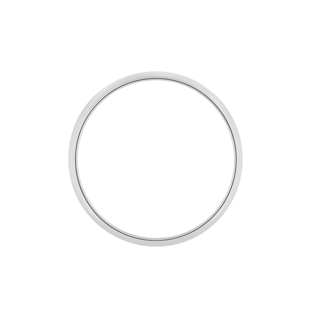 Alliance Aphroditia Demi Jonc Bomb&eacute; Platine Blanc - Alliances duo Femme | Marc Orian