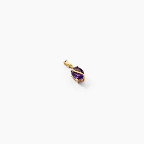 Pendentif Prudencia Argent Dor&eacute; A L'Or 750/1000 Am&eacute;thyste - Bijoux fantaisie Femme | Marc Orian