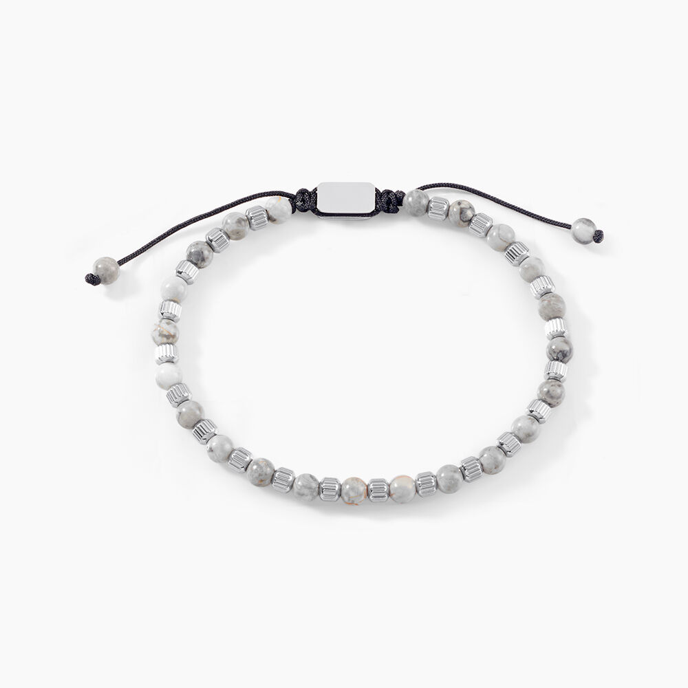 Bracelet Lisandro Acier Argenté - Bracelets cordons Homme | Marc Orian