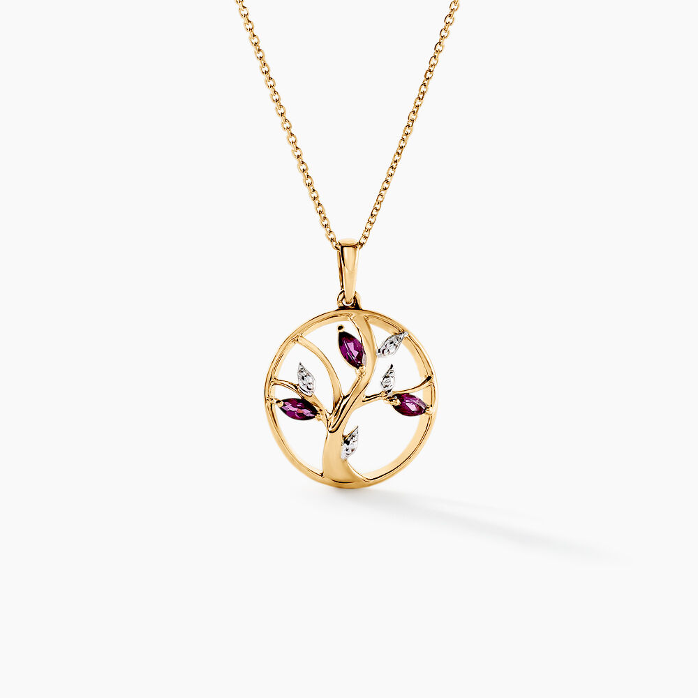 Pendentif Godolieba Or Jaune Rhodolite - Pendentifs Femme | Marc Orian