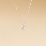 Collier Hildana Or Blanc Oxyde De Zirconium - Colliers solitaires Femme | Marc Orian