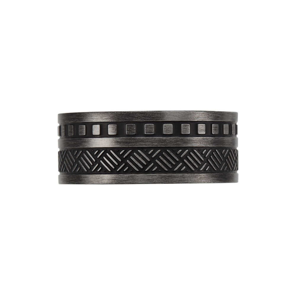 Bague Phebus Him Acier Noir - Bijoux fantaisie Homme | Marc Orian