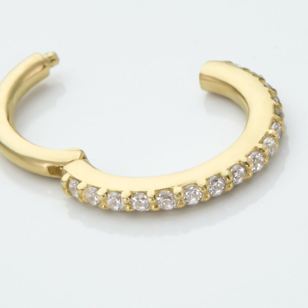 Piercing D'oreille Or Jaune Amaranthe Oxydes De Zirconium - Piercings Femme | Marc Orian