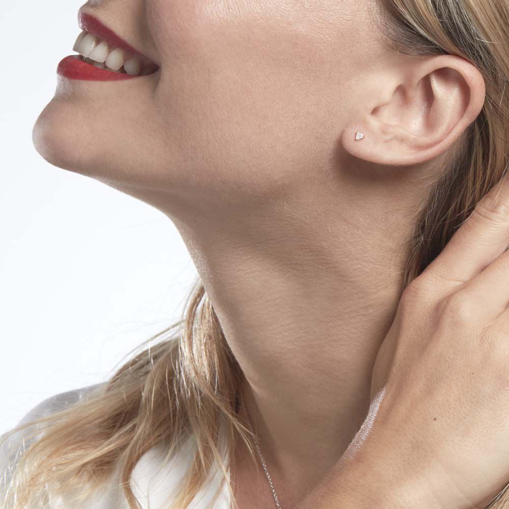 Boucles D'oreilles Puces Achilee Or Jaune Oxyde - Puces Femme | Marc Orian