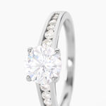 Bague Solitaire Tatjana Or Blanc Oxyde De Zirconium - Solitaires Femme | Marc Orian