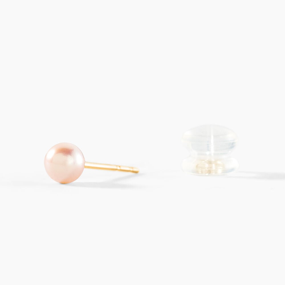 Boucles D'oreilles Puces Ursulina Or Jaune Perle De Culture - Boucles d'oreilles mariage Femme | Marc Orian