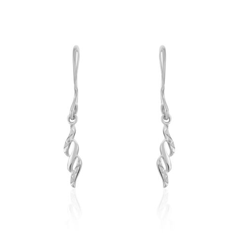 Boucles D'oreilles Pendantes Argent Blanc Lempa - Pendantes Femme | Marc Orian