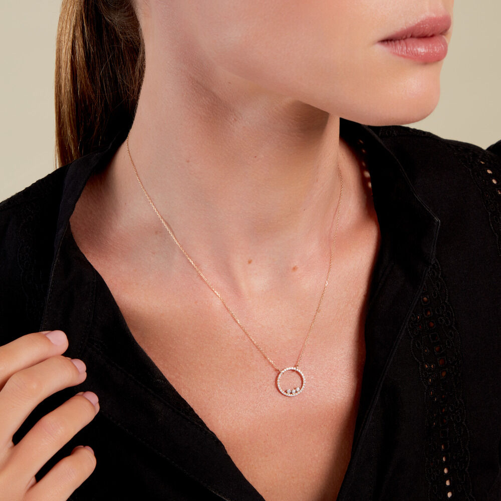 Collier Rodica Or Jaune Oxyde De Zirconium - Colliers avec pierres Femme | Marc Orian
