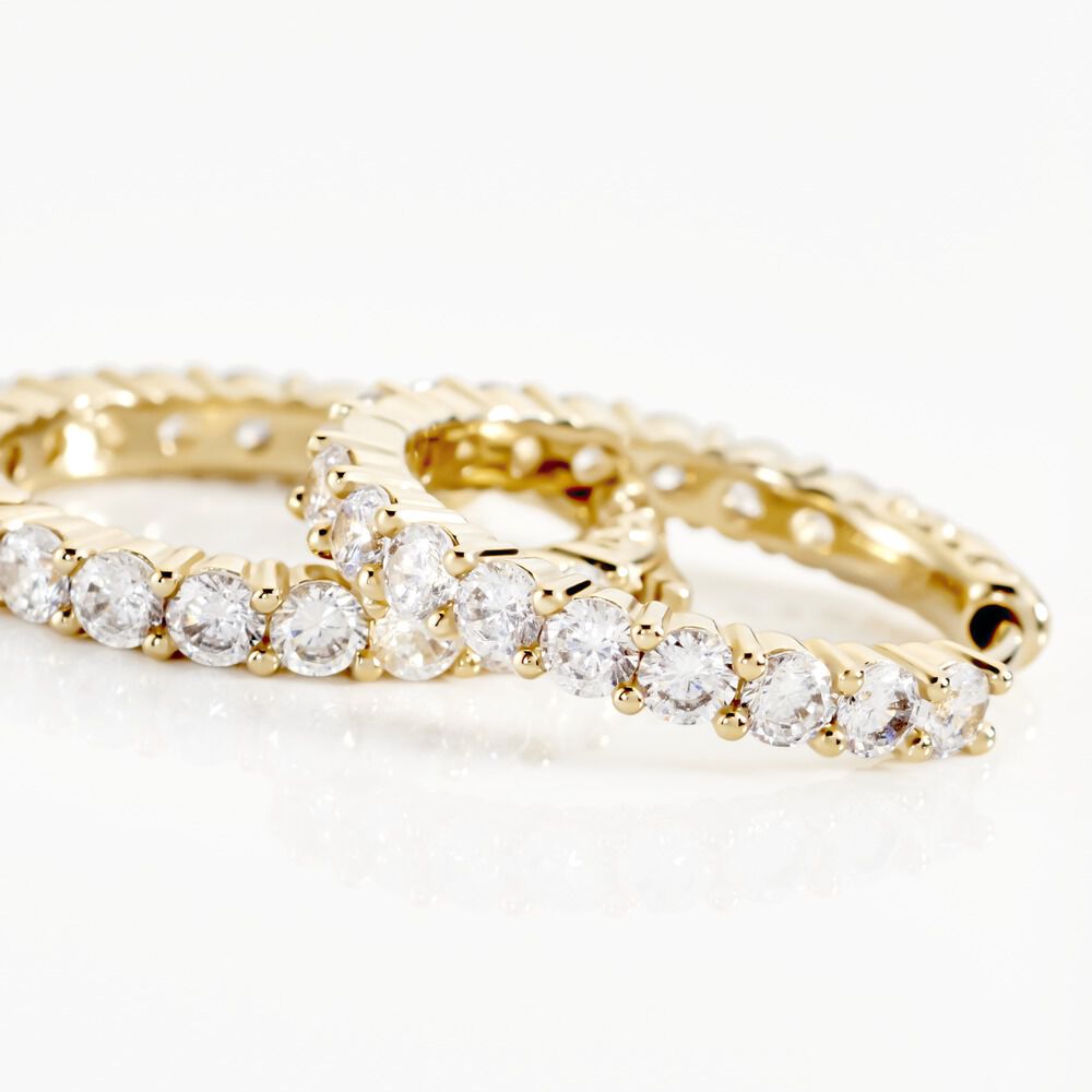 Cr&eacute;oles Zoelia Plaqu&eacute; Or Jaune Oxyde De Zirconium - Cr&eacute;oles Femme | Marc Orian