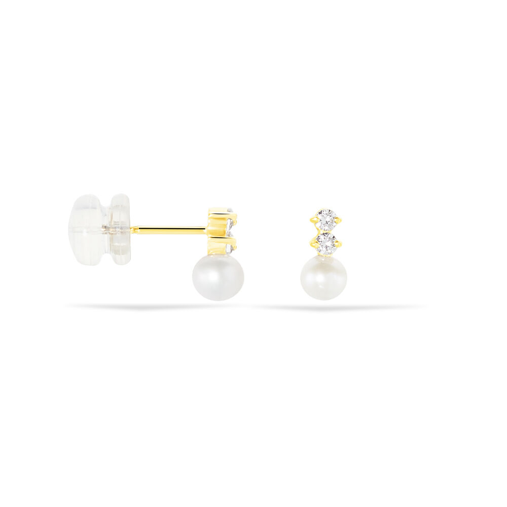 Boucles D'oreilles Pendantes Taima Or Jaune Perle De Culture - Pendantes Femme | Marc Orian