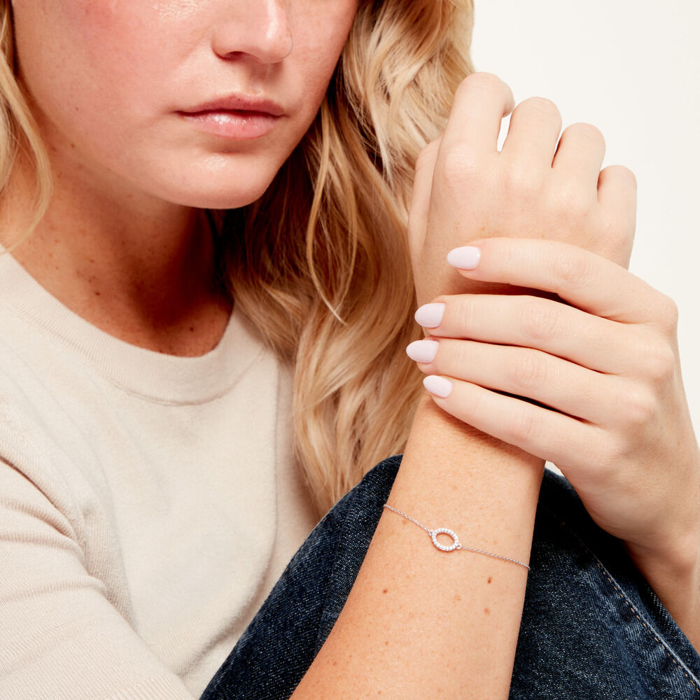 Bracelet Linnea Argent Blanc Oxyde De Zirconium - Bracelets fantaisie Femme | Marc Orian