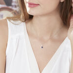 Collier Boucla Or Blanc Saphir Et Diamant - Colliers avec pierres Femme | Marc Orian