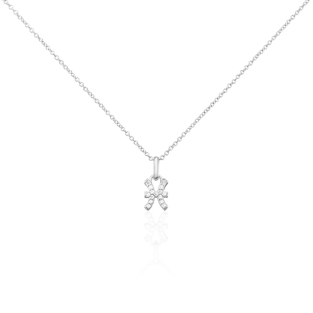 Collier Astra Argent Blanc Oxyde De Zirconium - Colliers avec pierres Femme | Marc Orian